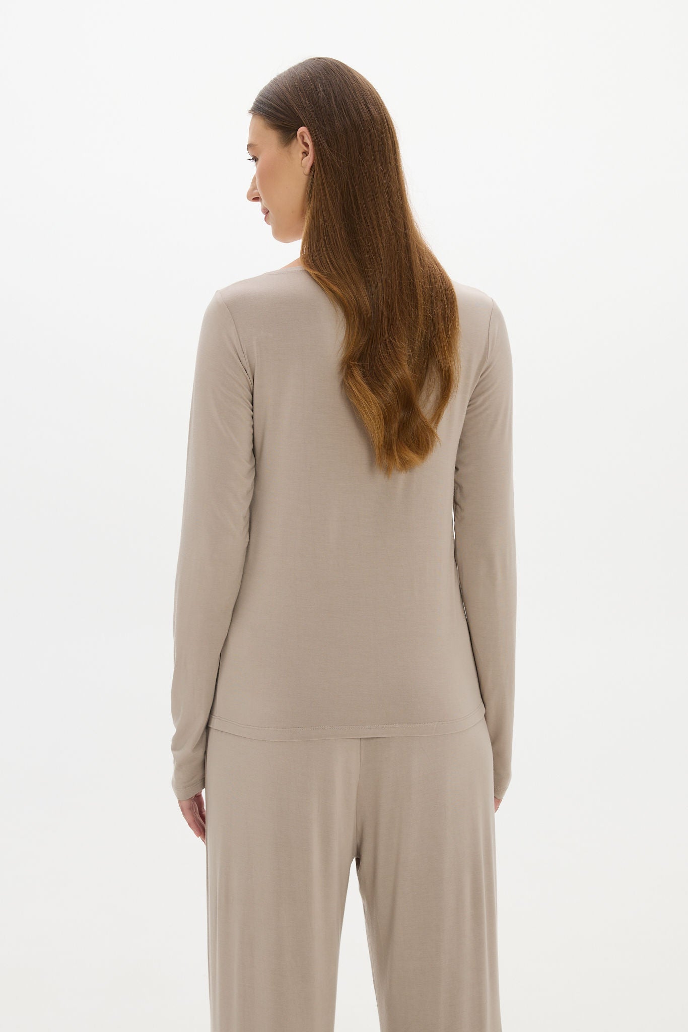 La Palma Boat Neck Lounger Top - Taupe