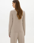 La Palma Boat Neck Lounger Top - Taupe