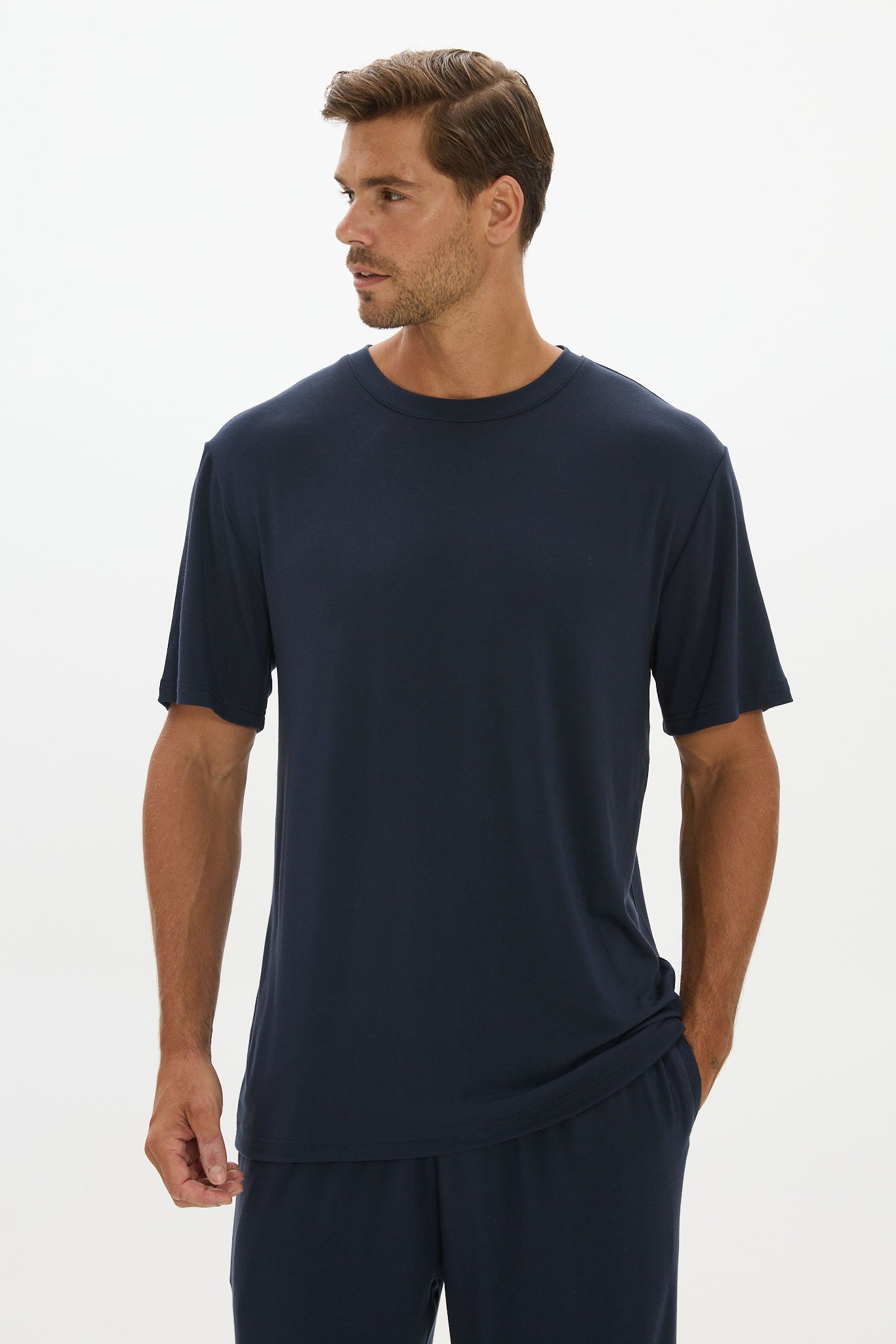 La Palma Crewneck T-Shirt - Midnight Navy