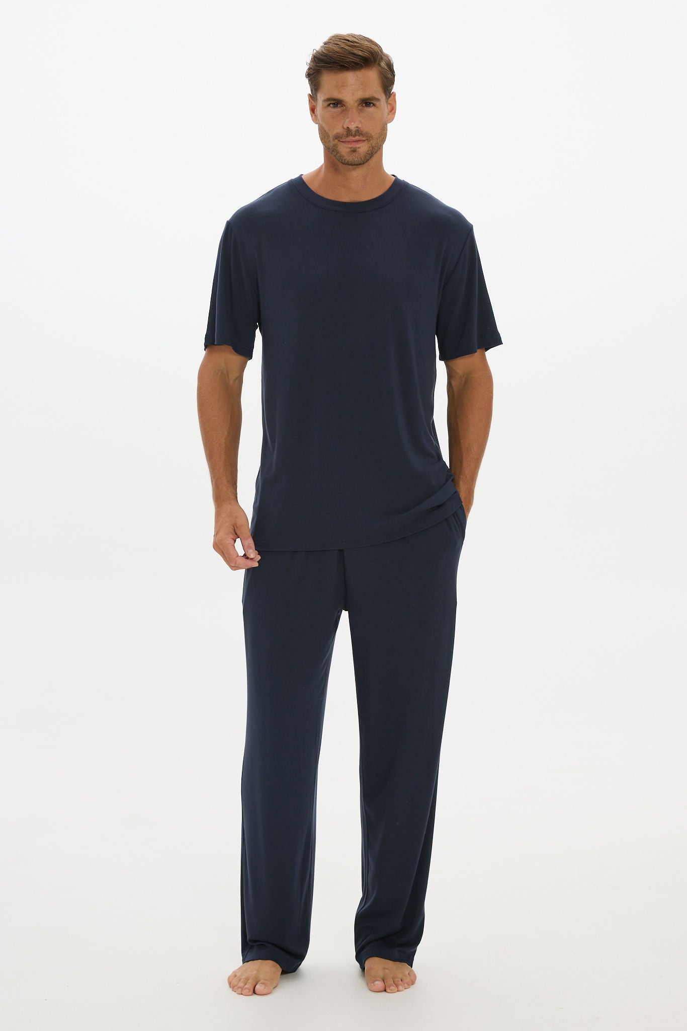 La Palma Crewneck T-Shirt - Midnight Navy
