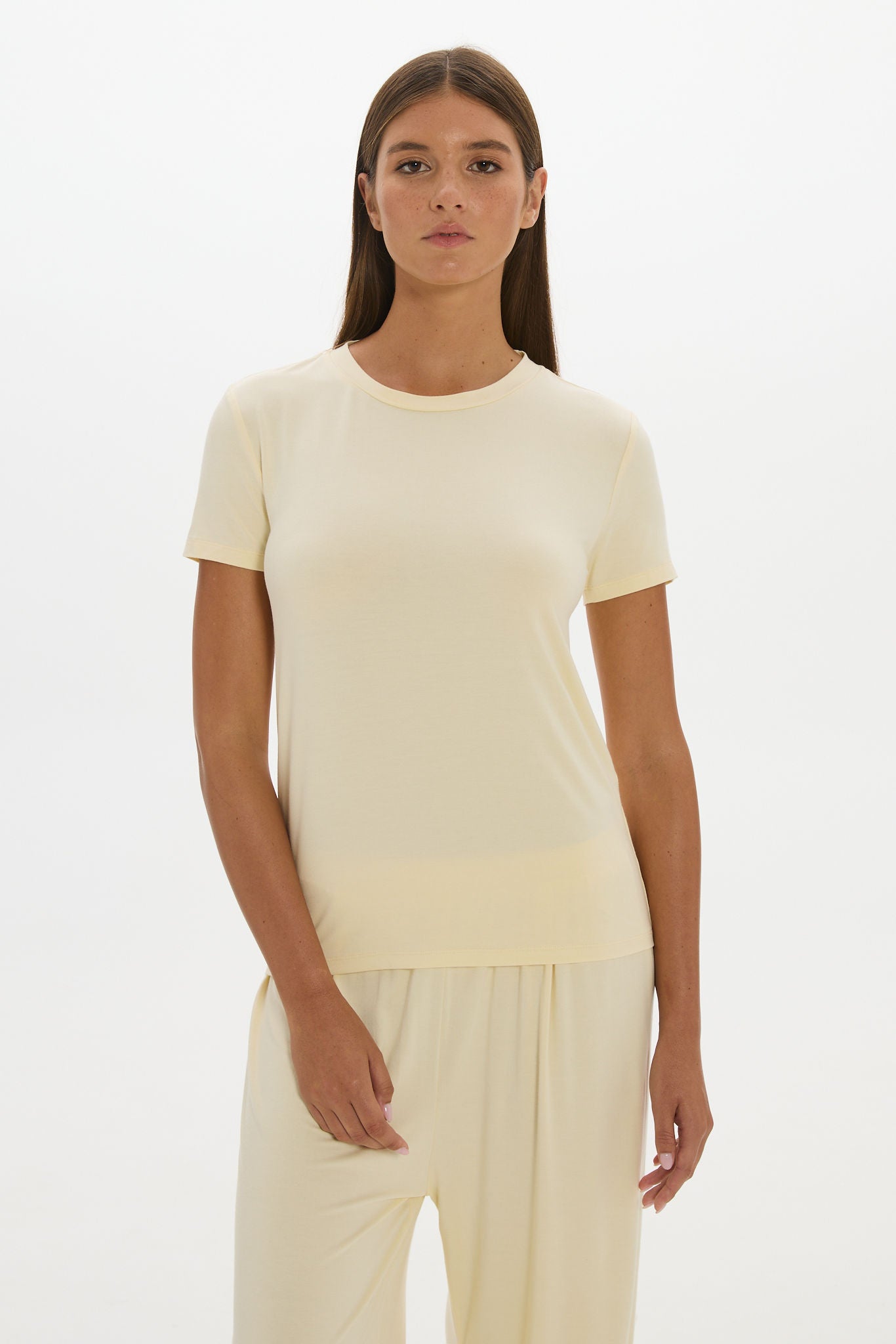 La Palma Crewneck T-Shirt - Butter