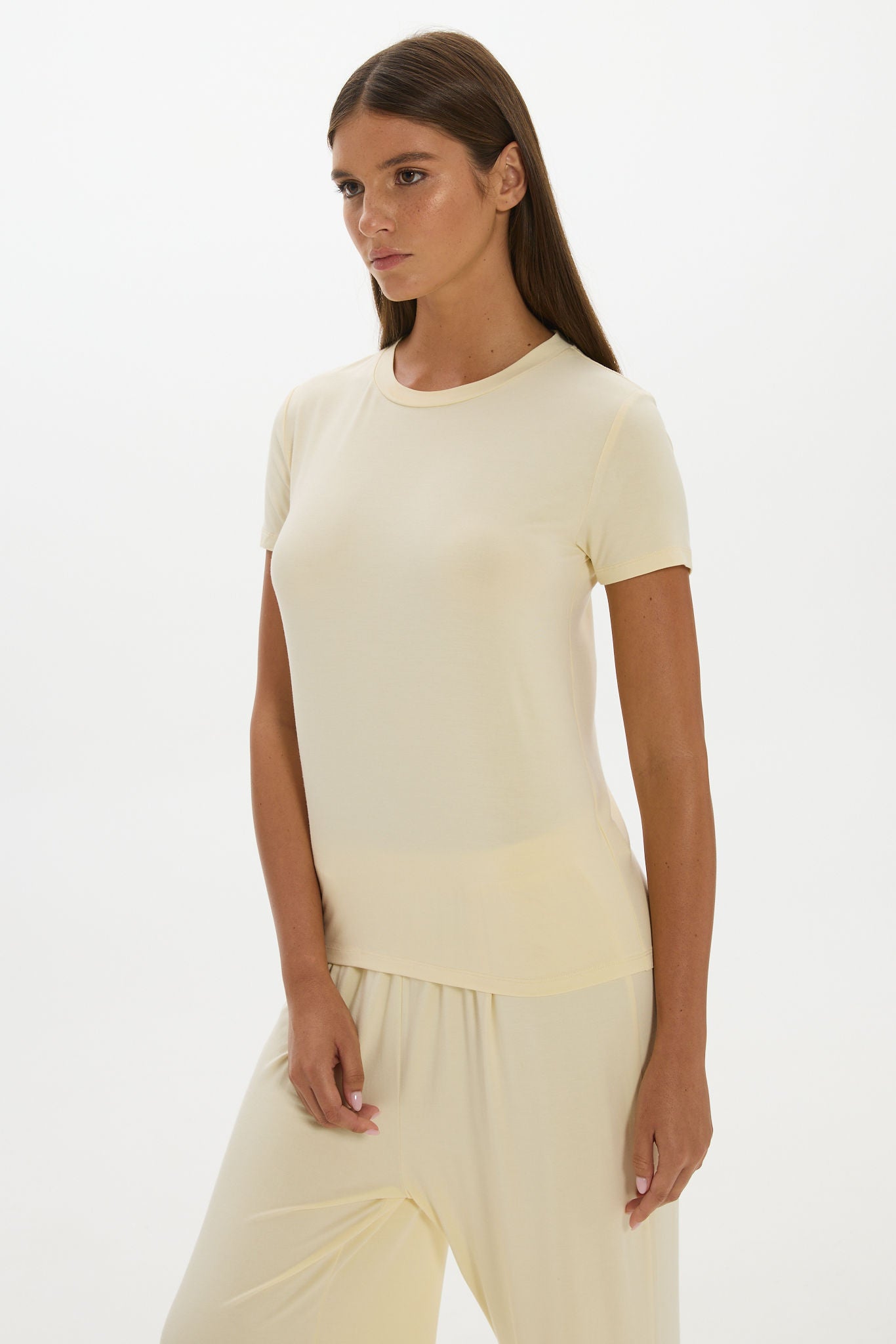 La Palma Crewneck T-Shirt - Butter