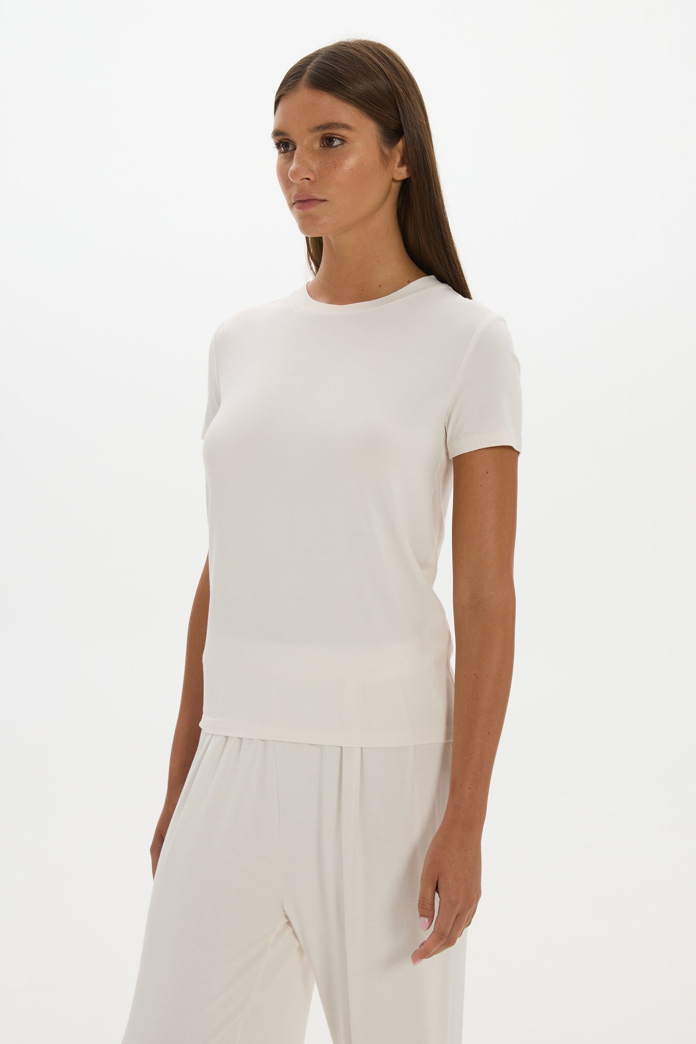 La Palma Crewneck T-Shirt - Cream
