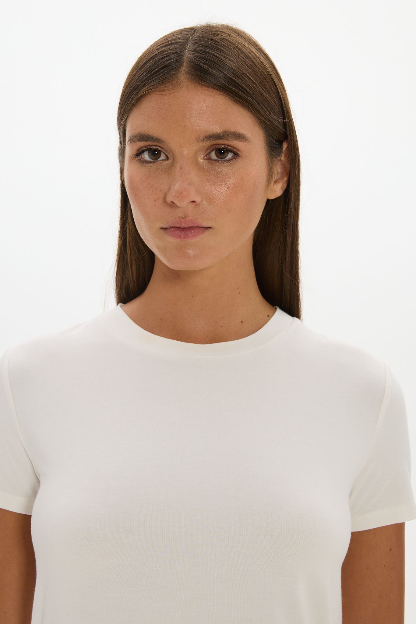 La Palma Crewneck T-Shirt - Cream