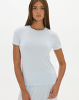 La Palma Crewneck T-Shirt - Pale Azure