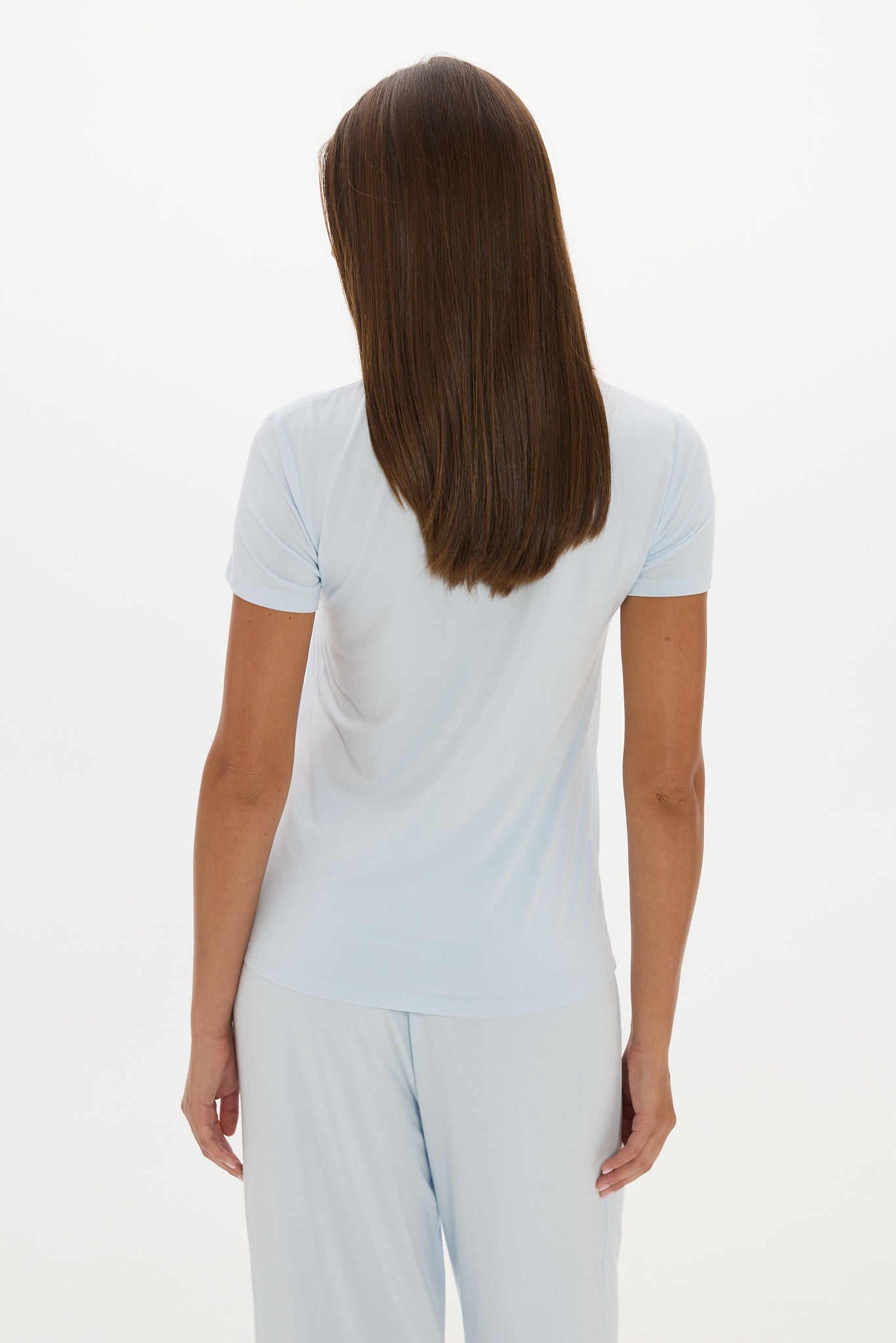 La Palma Crewneck T-Shirt - Pale Azure