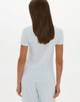 La Palma Crewneck T-Shirt - Pale Azure