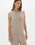 La Palma Crewneck T-Shirt - Taupe