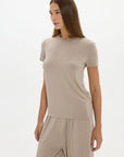 La Palma Crewneck T-Shirt - Taupe