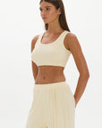 La Palma Cropped Tank Top - Butter