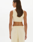 La Palma Cropped Tank Top - Butter