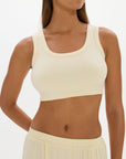 La Palma Cropped Tank Top - Butter