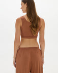 La Palma Cropped Tank Top - Earth