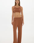 La Palma Cropped Tank Top - Earth