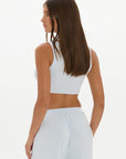 La Palma Cropped Tank Top - Pale Azure