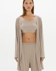 La Palma Light Lounge Robe - Taupe