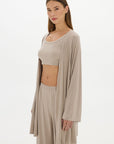 La Palma Light Lounge Robe - Taupe