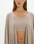 La Palma Light Lounge Robe - Taupe
