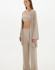 La Palma Light Lounge Robe - Taupe