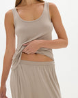 La Palma Lounge Tank Top - Taupe