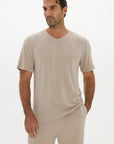 La Palma V-neck T Shirt - Taupe