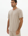 La Palma V-neck T Shirt - Taupe