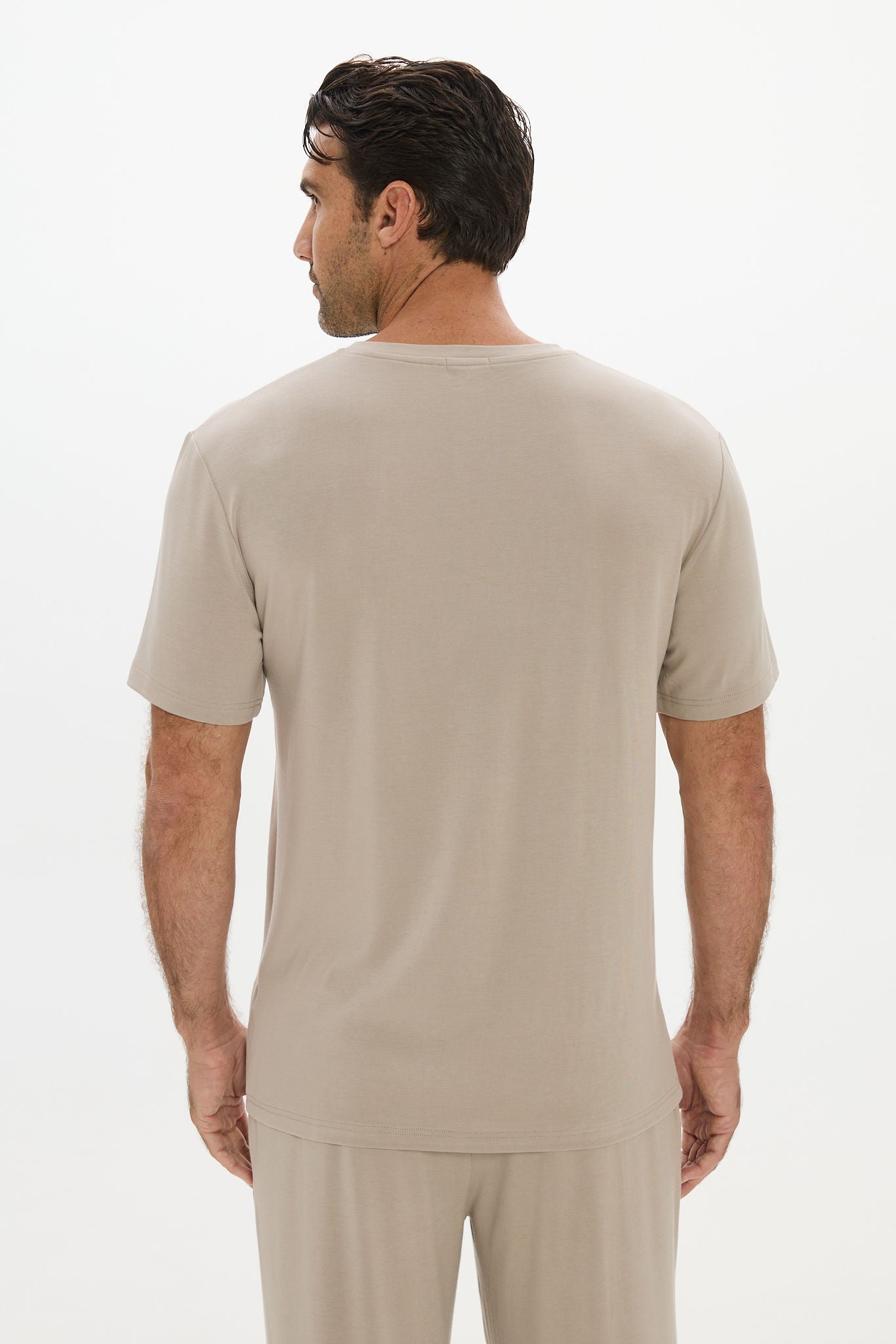 La Palma V-neck T Shirt - Taupe