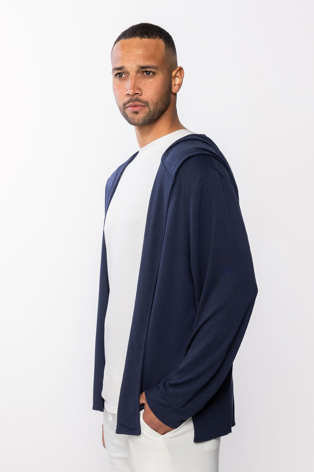 Sweat à capuche ouvert Lounge - Bleu marine