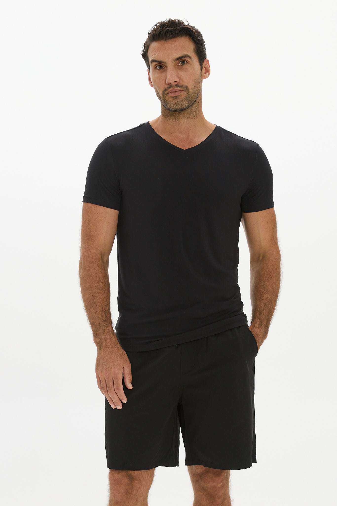 V-neck Undershirt - Black