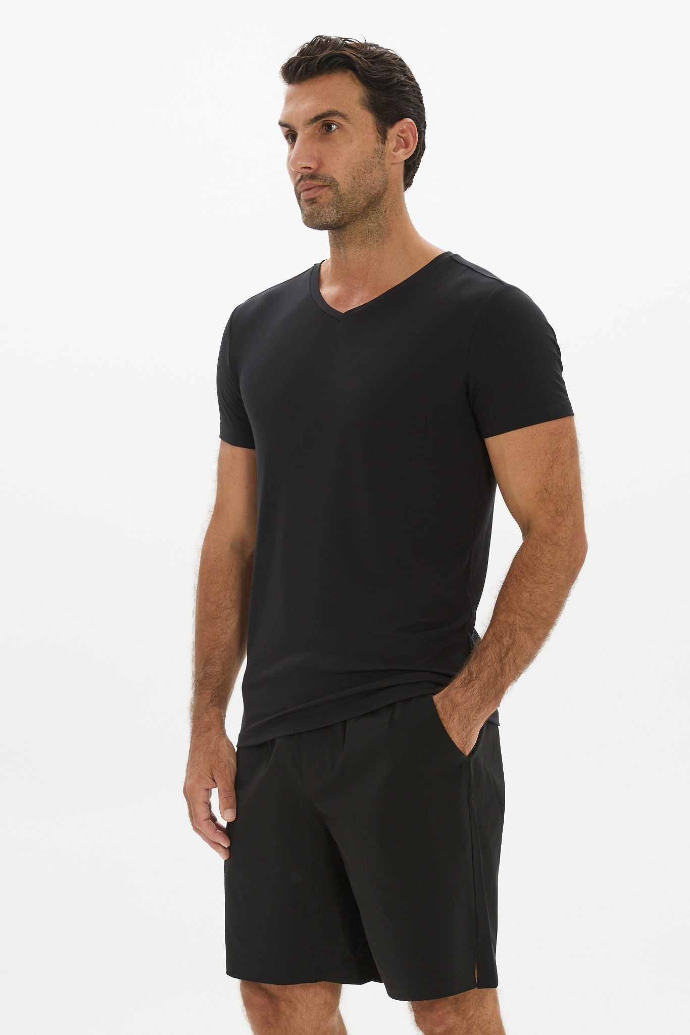 V-neck Undershirt - Black