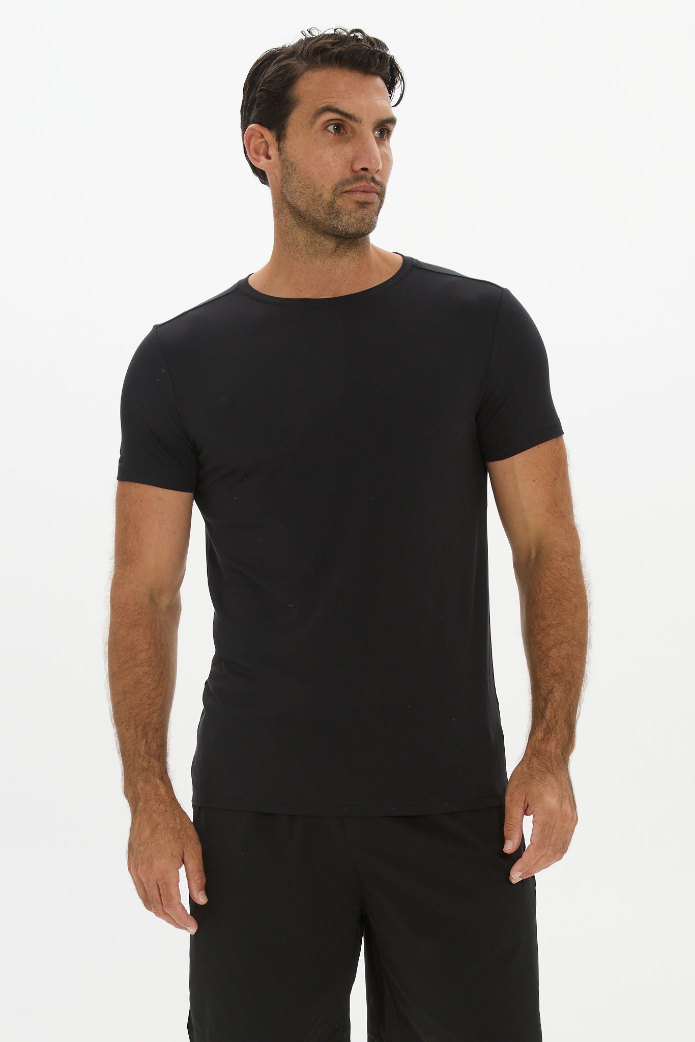 Crew Neck Undershirt - Black