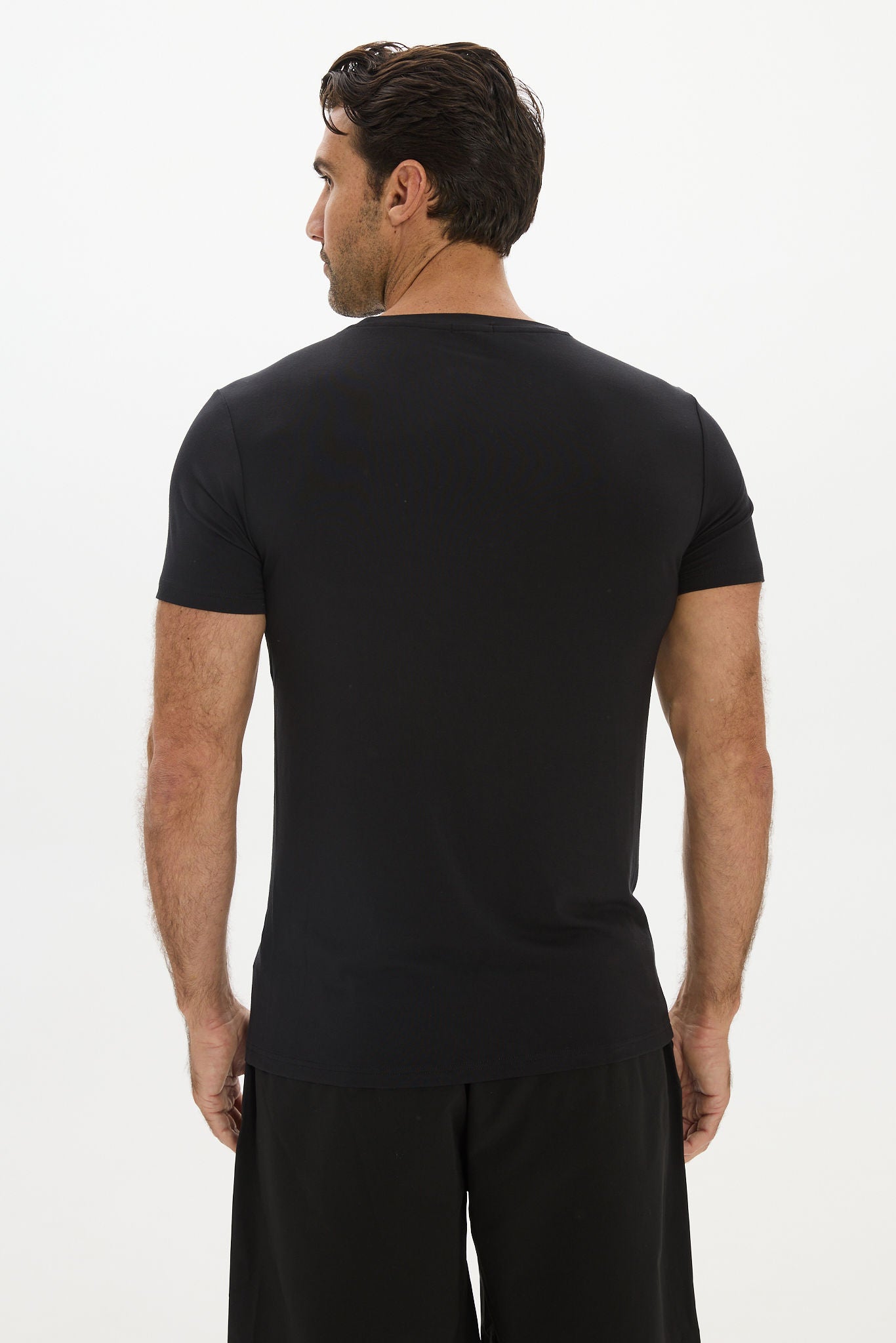 Crew Neck Undershirt - Black