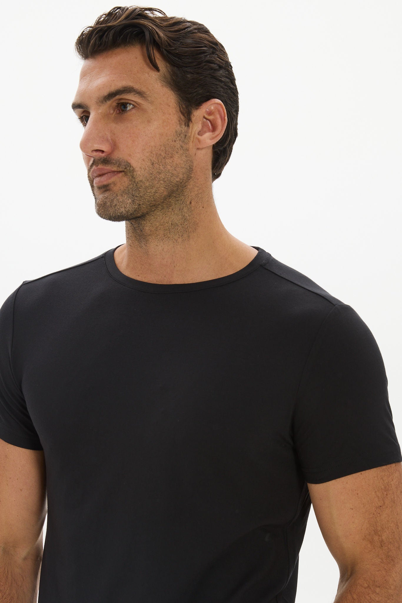 Crew Neck Undershirt - Black