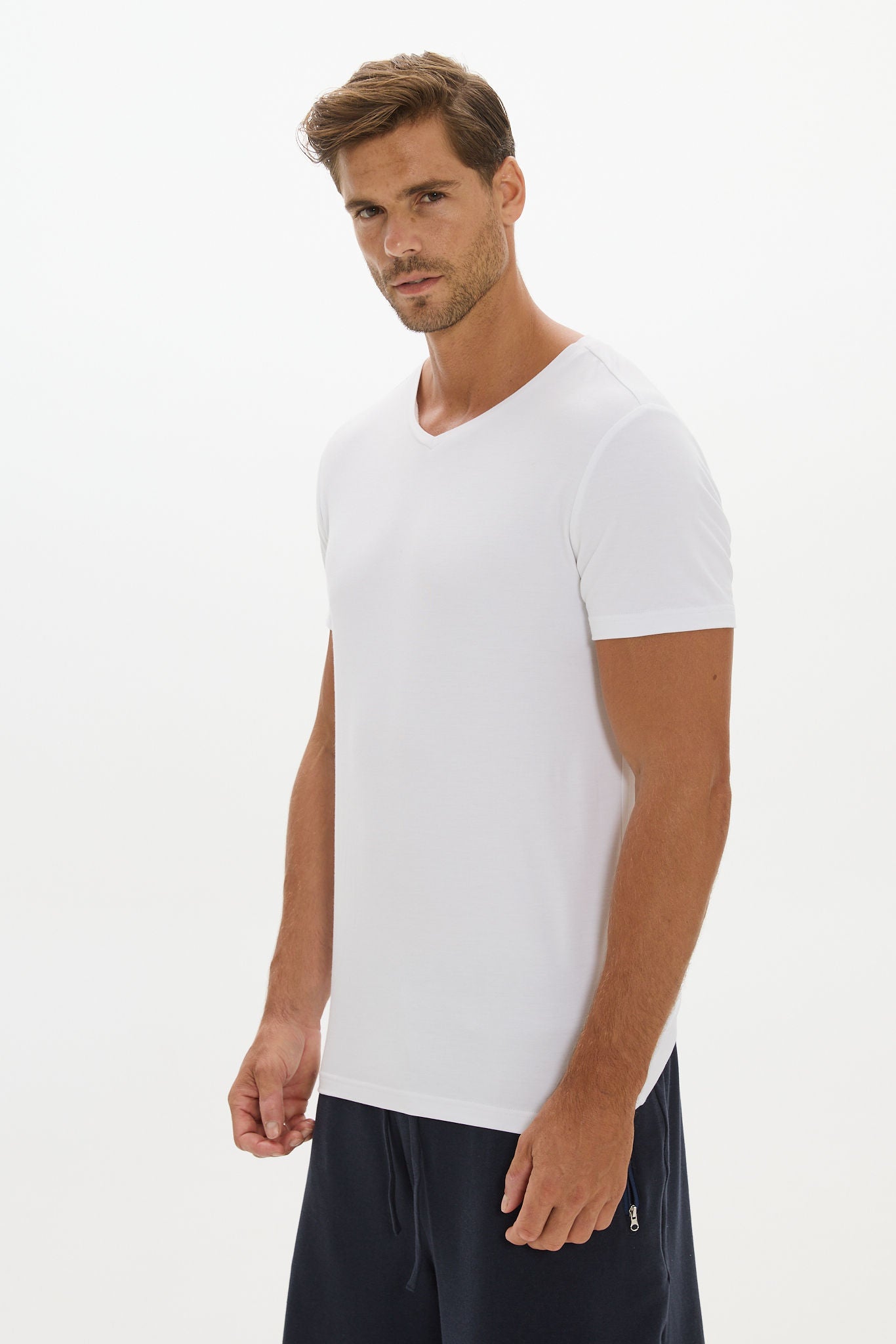 V-neck Undershirt - White