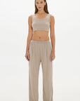 La Palma Cropped Tank Top - Taupe