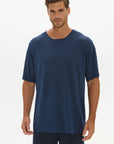 Soft Linen Jersey T-Shirt - Midnight Navy