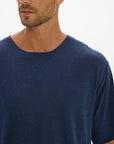 Soft Linen Jersey T-Shirt - Midnight Navy