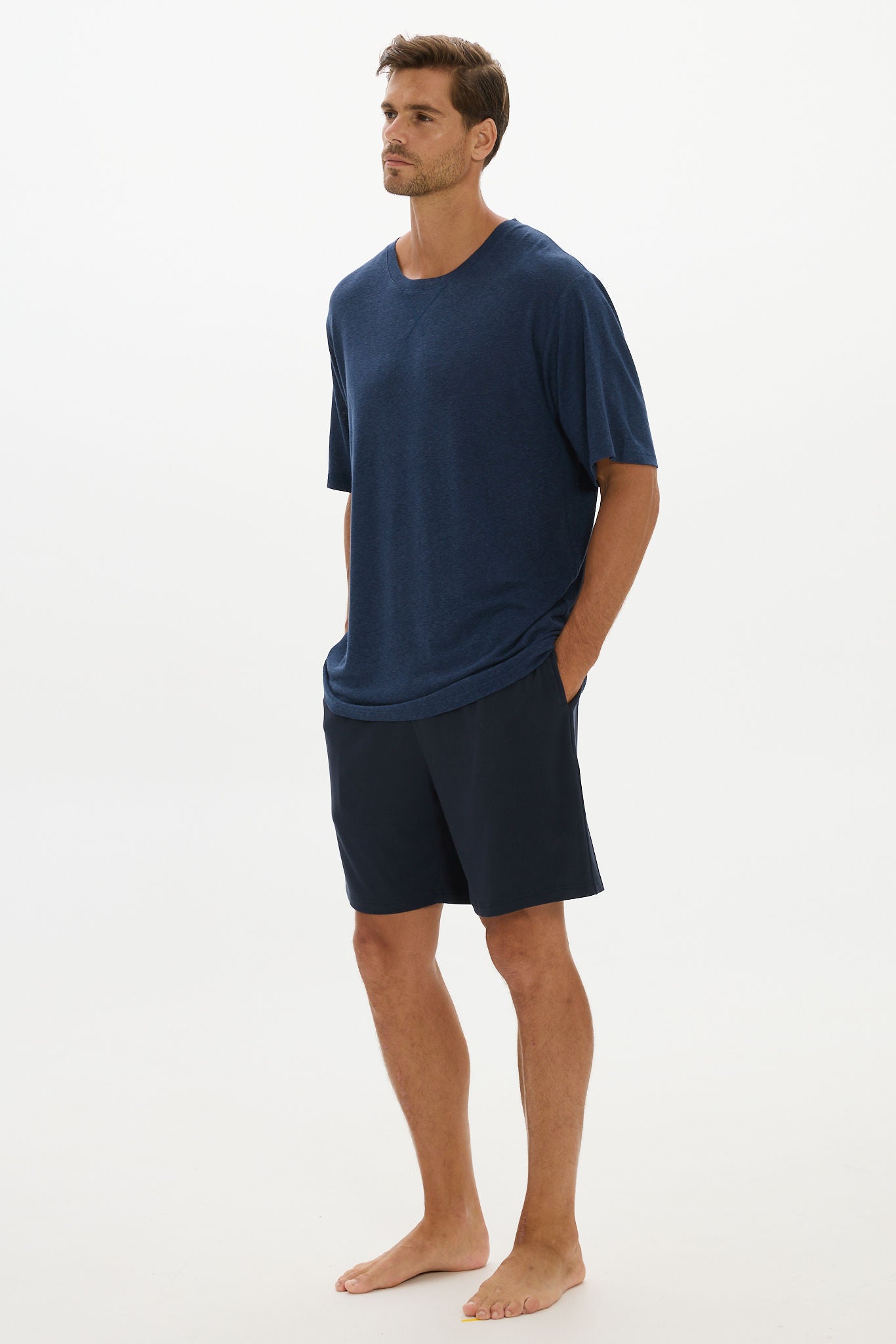 Soft Linen Jersey T-Shirt - Midnight Navy