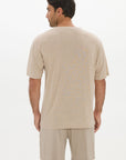 Soft Linen Jersey T-Shirt - Taupe