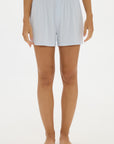 Soft Rib Boyfriend Shorts - Pale Azure