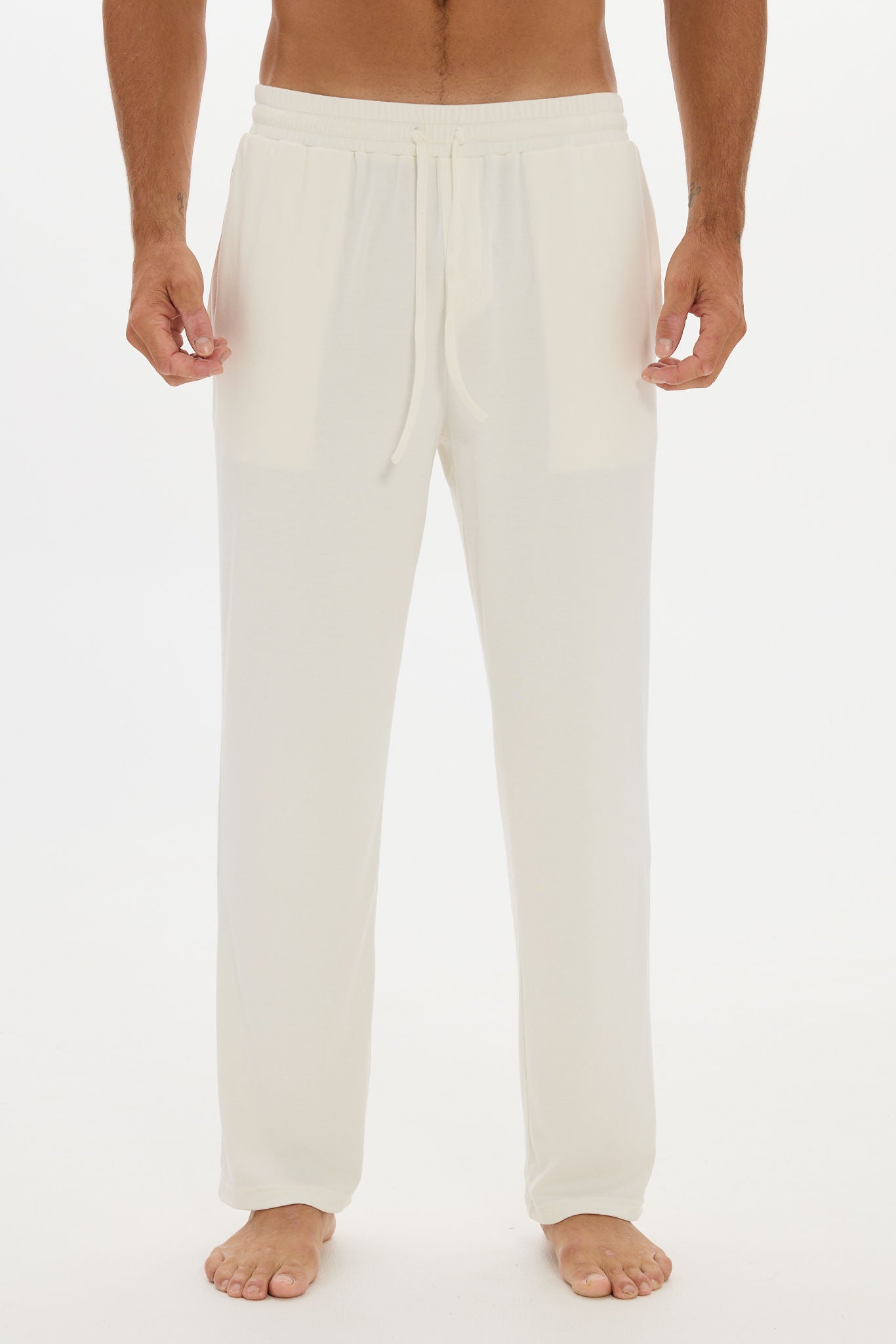 Tapered Leg Lounge Pant - Cream