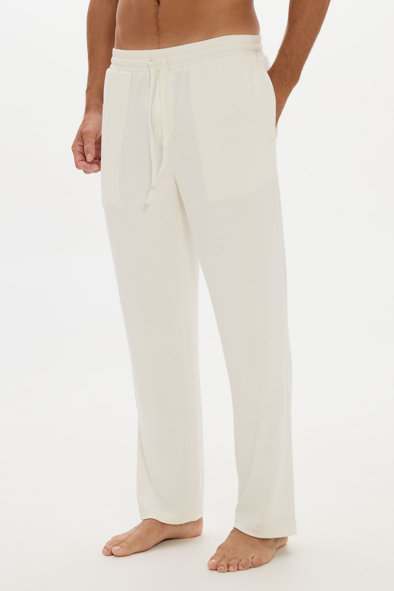 Tapered Leg Lounge Pant - Cream