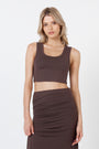 Como Crop Top - Brown