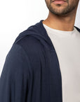 Sweat à capuche ouvert Lounge - Bleu marine