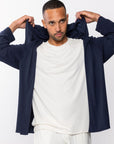 Sweat à capuche ouvert Lounge - Bleu marine