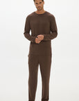 Tapered Leg Lounge Pant - Espresso