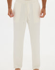 Tapered Leg Lounge Pant - Cream