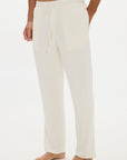 Tapered Leg Lounge Pant - Cream